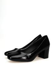 Round Toe low thick heel pump shoes,2.36"