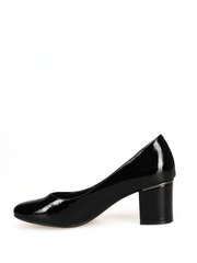 Round Toe low thick heel pump shoes,2.36"