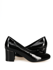 Round Toe low thick heel pump shoes,2.36"