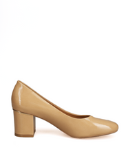 Round Toe low thick heel pump shoes,2.36"